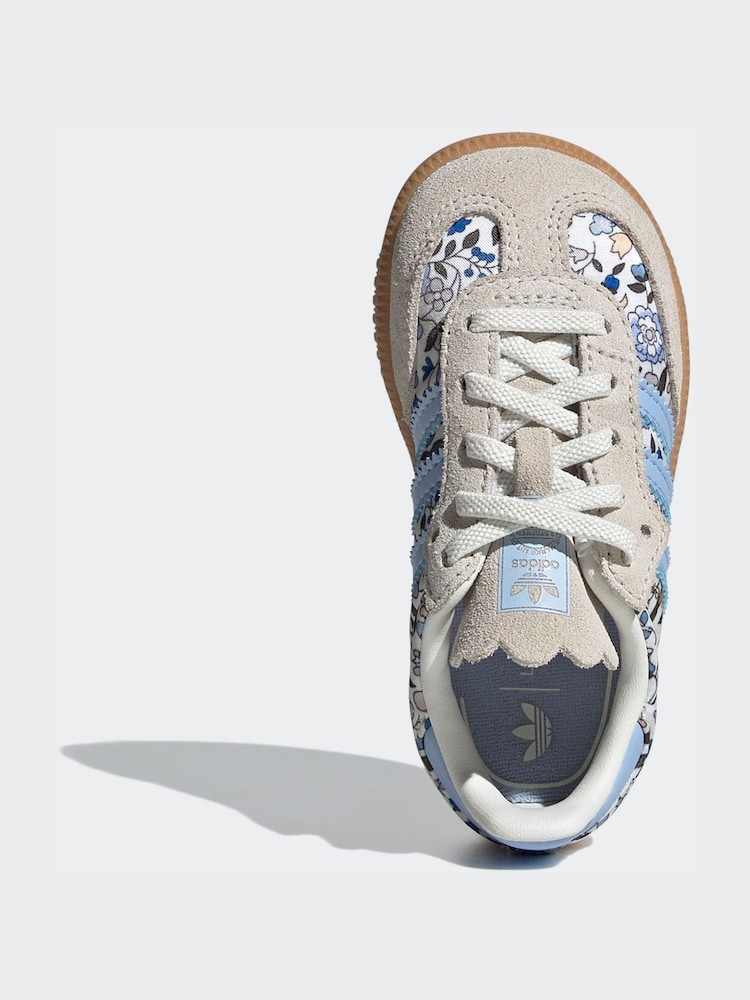 Buy adidas Originals Blue Samba Og X Liberty London Elastic Lace 