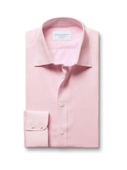 Charles Tyrwhitt Pink Regular Fit Non-Iron Puppytooth Shirt - Image 6 of 8