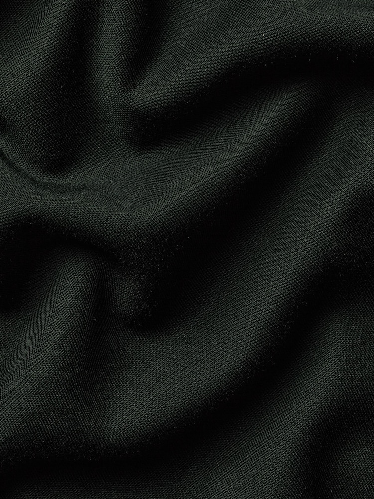 Charles Tyrwhitt Dark Green Long Sleeve Jersey Polo Shirt - Image 6 of 6