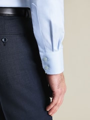 תכול - Charles Tyrwhitt חולצת אל-קמט ארוגה עם צווארון חתוך - תמונה 4 מתוך 8