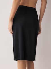 Black Long Microfibre Comfort Slip Skirt - Image 2 of 6