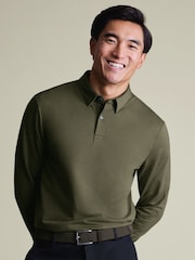 Grønn - Langermet - Charles Tyrwhitt hvit langermet poloskjorte - Bilde 1 av 7