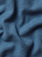 Charles Tyrwhitt Blue Short Sleeve Cotton Stretch Pique Polo Shirt - Image 5 of 5