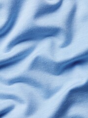 Charles Tyrwhitt Blue Short Sleeve Performance Long Sleeve Jersey Polo Shirt - Image 4 of 5