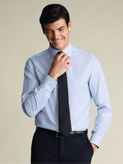 Charles Tyrwhitt Blue Non-Iron Twill Stripe Shirt - Image 5 of 8