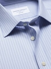 Charles Tyrwhitt Blue Non-Iron Twill Stripe Shirt - Image 7 of 8
