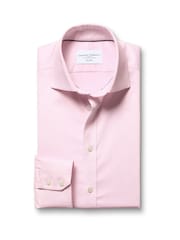 Charles Tyrwhitt Pink Non-Iron Weave Cutaway Shirt - Image 6 of 8