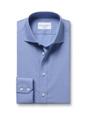 Charles Tyrwhitt Blue Regular Fit Non-Iron Cutaway collar Poplin Shirt - Image 5 of 7