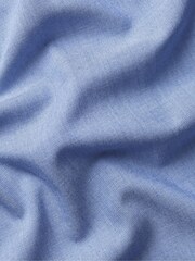 Charles Tyrwhitt Blue Regular Fit Non-Iron Cutaway collar Poplin Shirt - Image 7 of 7