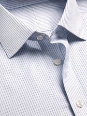 Charles Tyrwhitt Grey Non-Iron Twill Stripe Shirt - Image 7 of 8
