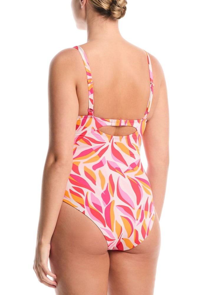 Nike Desert Pink V-Neck One Piece - Image 2 of 5