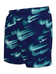 أزرق - شورت سباحة Volley بطول 4 بوصات مع طبعة كويكبات Breaker من Nike - صورة 5 من 7
