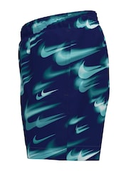 أزرق - شورت سباحة Volley بطول 4 بوصات مع طبعة كويكبات Breaker من Nike - صورة 6 من 7
