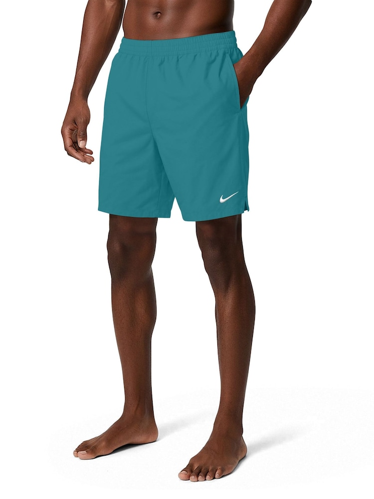 Nike Green/White 7 Inch Essential Volley Swim Shorts - Image 2 of 6 Nike Green/White 7 Inch Essential Volley Swim Shorts - Image 2 of 6