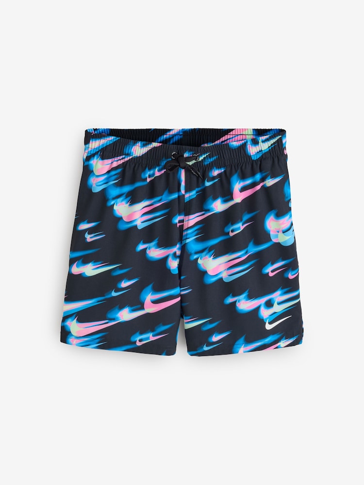 Nike Black Multi Print Breaker 5" Swim Shorts - Image 1 of 1 Nike Black Multi Print Breaker 5" Swim Shorts - Image 1 of 1