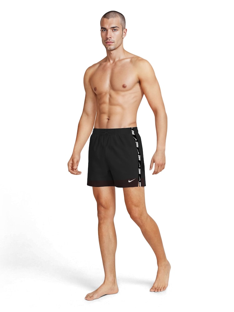 Nike Black Breaker Logo Tape 5" Swim Shorts - Image 1 of 7