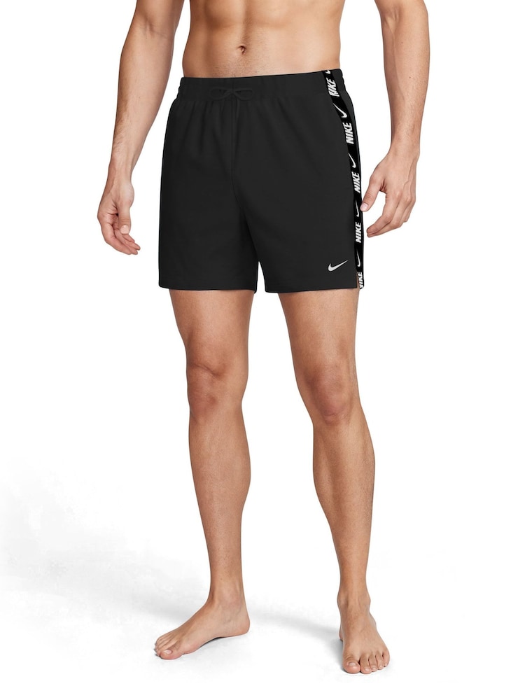 Nike Black Breaker Logo Tape 5" Swim Shorts - Image 2 of 7