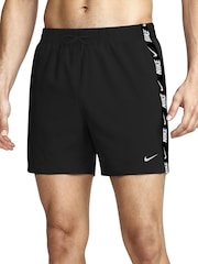 Nike Black Breaker Logo Tape 5" Swim Shorts - Image 3 of 7