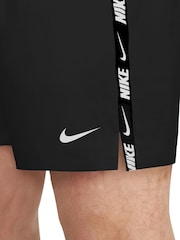 Nike Black Breaker Logo Tape 5" Swim Shorts - Image 6 of 7