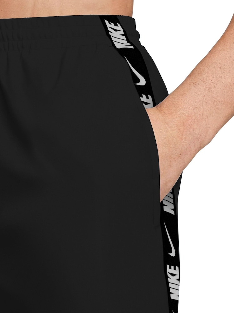 Nike Black Breaker Logo Tape 5" Swim Shorts - Image 7 of 7