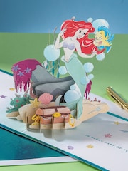 Hallmark Blue 3D Pop-Up Disney The Little Mermaid Card - Image 1 of 5