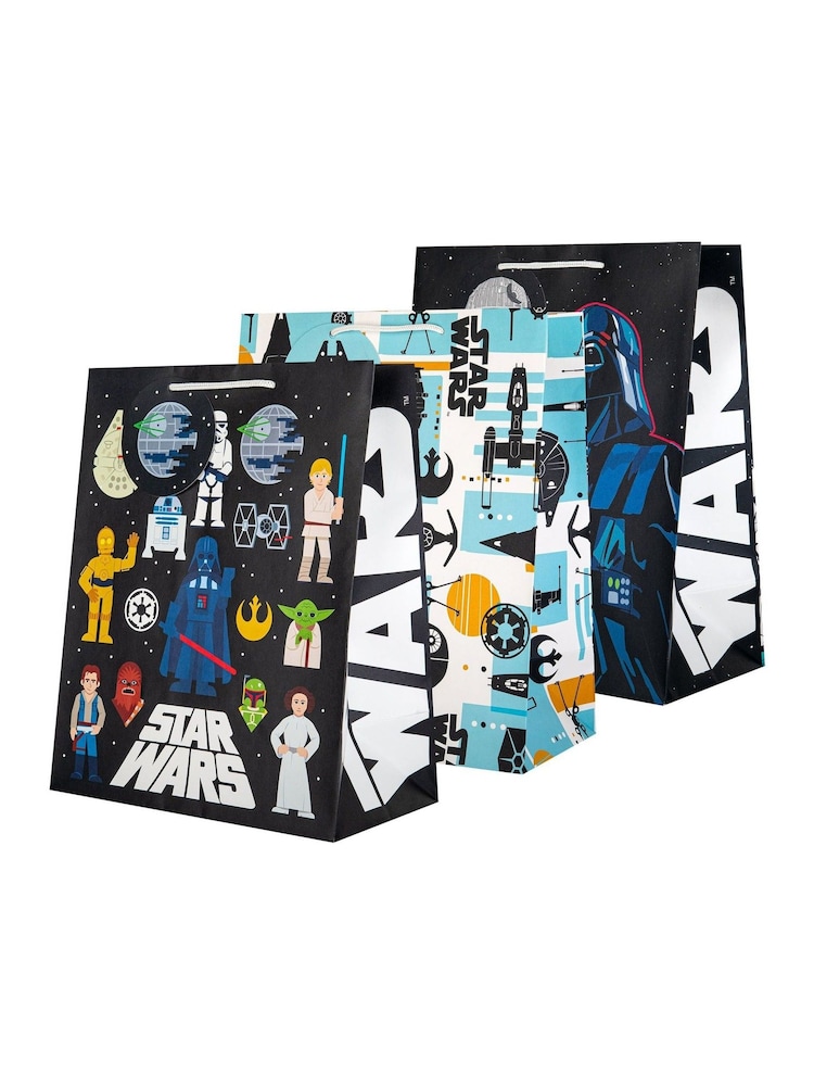 Hallmark 3 Pack Black Large Star Wars Designs Gift Bags - Image 2 of 5 Hallmark 3 Pack Black Large Star Wars Designs Gift Bags - Image 2 of 5