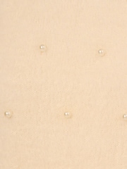 Adrianna Papell White Crew Neck Pearl Embellished Short Sleeve Fuzzy Sweater - Image 6 of 6