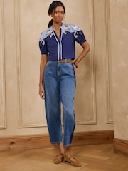 Love & Roses Two Tone Embroidered Blouse - 圖片 3/5