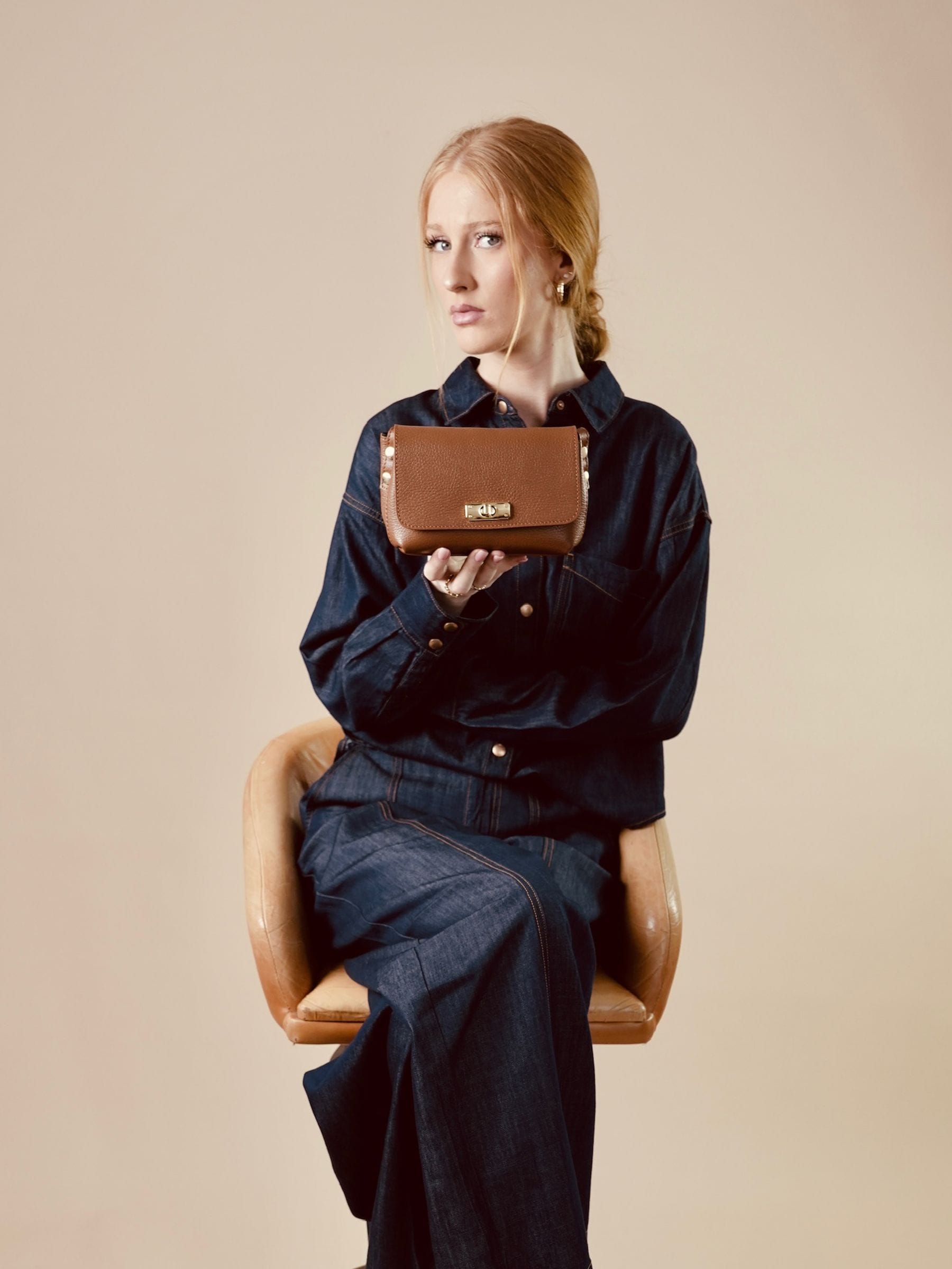 Apatchy London Women's Tan The Maisie Leather Bag In - Image 1