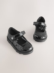 Schwarz Bestickt - Mary Jane-Schuhe für Kinder - Bild 1 von 5
