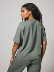 LOVALL Green Tall Soft Touch Wide Leg Lounge Set - Image 4 of 6