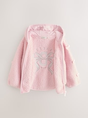 ピンク - Baker by Ted Baker Baker by Ted Baker Zip-Through Hooded Bow Black Fleece - 画像 10 / 17