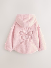 ピンク - Baker by Ted Baker Baker by Ted Baker Zip-Through Hooded Bow Black Fleece - 画像 11 / 17