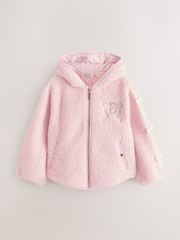 ピンク - Baker by Ted Baker Baker by Ted Baker Zip-Through Hooded Bow Black Fleece - 画像 9 / 17