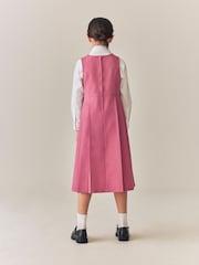 Rosa - Schulkleid mit langer Schürze und asymmetrisch versetzter Knopfleiste (3–14 Jahre) - Bild 3 von 8