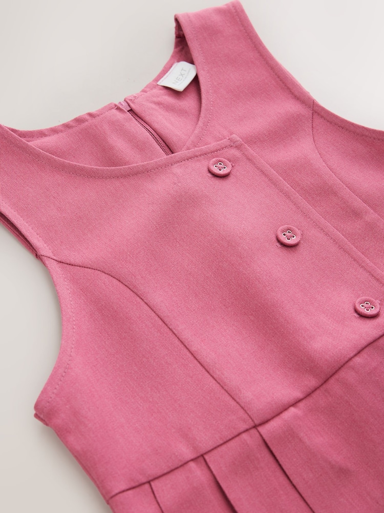 Rosa - Schulkleid mit langer Schürze und asymmetrisch versetzter Knopfleiste (3–14 Jahre) - Bild 8 von 8 Rosa - Schulkleid mit langer Schürze und asymmetrisch versetzter Knopfleiste (3–14 Jahre) - Bild 8 von 8