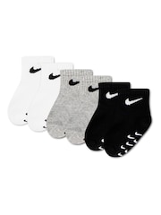 Nike Grey Infant Colour Pop Gripper Socks  6 Pack - Image 1 of 3