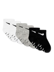 Nike Grey Infant Colour Pop Gripper Socks  6 Pack - Image 2 of 3