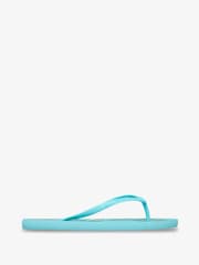 Billabong Blue Floral Dama Logo Flip Flops - Image 1 of 5