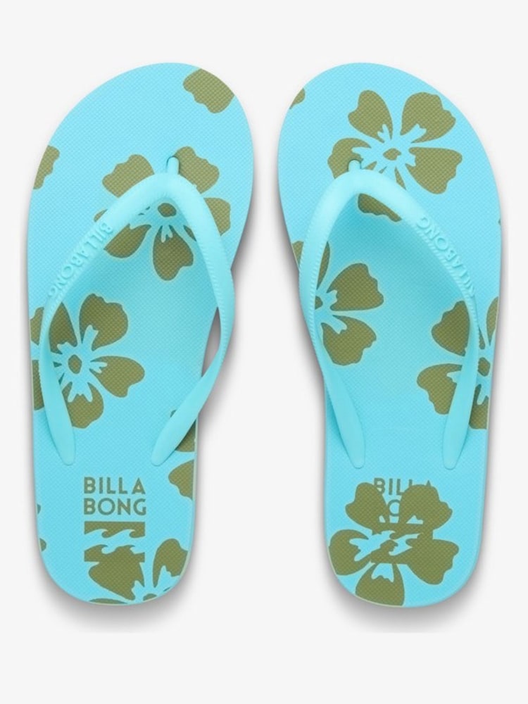 Billabong Blue Floral Dama Logo Flip Flops - Image 5 of 5
