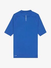 Quiksilver Blue Everyday UPF50 Short Sleeve Logo Rash Vest - Image 2 of 2