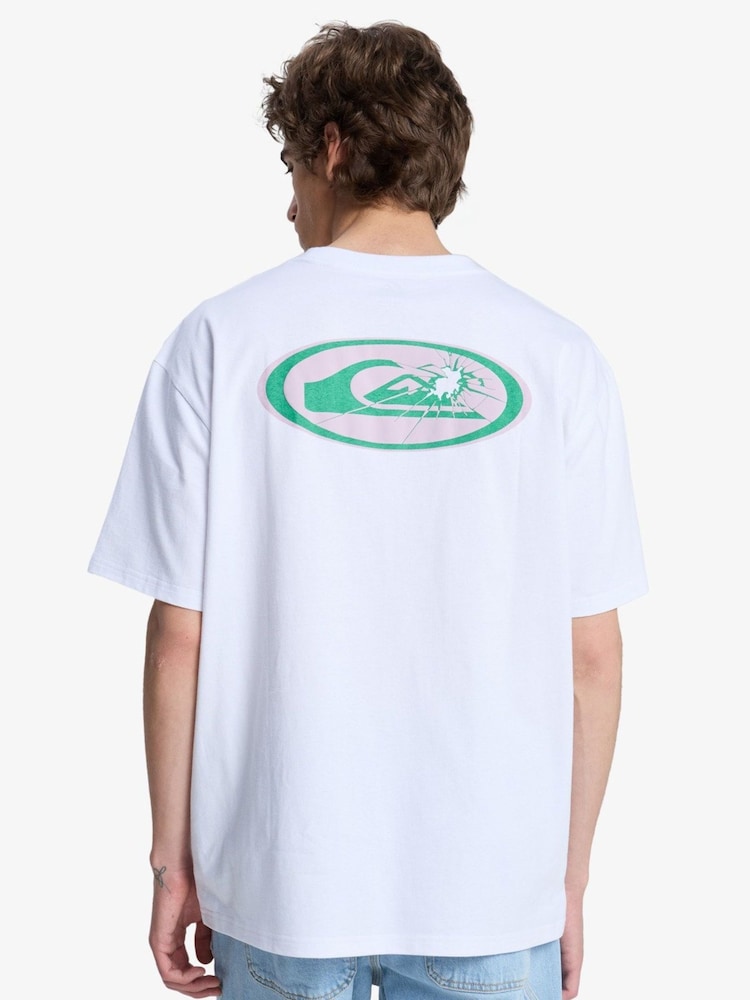 Quiksilver Fractured Wave Backprint Graphic Short Sleeve T-Shirt - Imaginea 2 din 8 Quiksilver Fractured Wave Backprint Graphic Short Sleeve T-Shirt - Imaginea 2 din 8