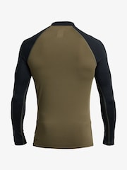 绿色 - Quiksilver Everyday UPF50 Long Sleeve Logo Rash Vest - 2的图像2｝