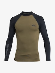 Quiksilver Green Everyday UPF50 Long Sleeve Logo Rash Vest - Image 5 of 6