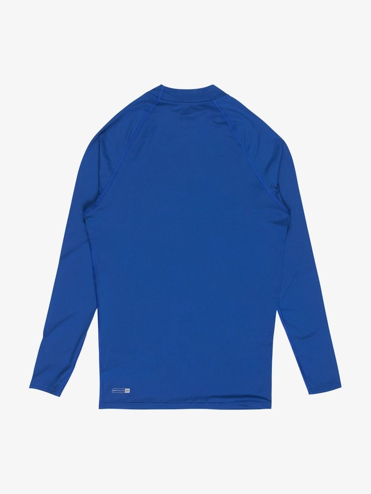 Quiksilver Blue Everyday UPF50 Long Sleeve Logo Rash Vest - Image 2 of 2
