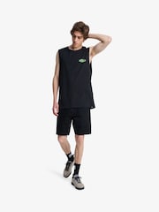 Quiksilver Black EV Quikglobe Backprint Graphic Muscle Tank - Image 4 of 8