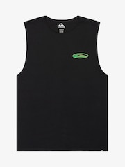 Quiksilver Black EV Quikglobe Backprint Graphic Muscle Tank - Image 7 of 8