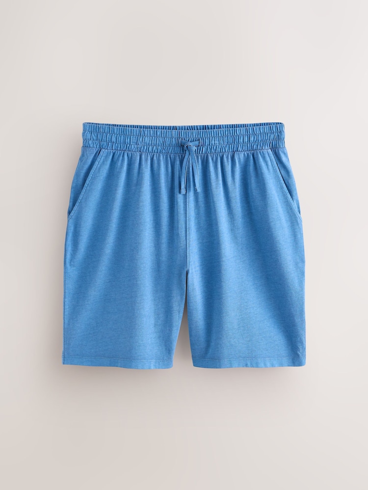 Washed Blue Short Sleeve Jersey Pyjamas Set - Image 4 of 4