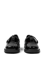 Kickers Black Leather Maisey T Bar Patent School Shoes - Image 3 of 6