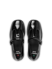 Kickers Black Leather Maisey T Bar Patent School Shoes - Image 4 of 6
